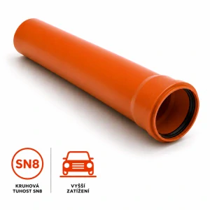 KG trubka s hrdlem SN 8 DN 110 (DN 100) – 1 m